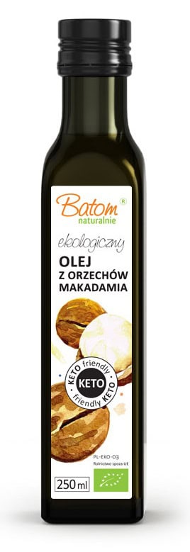 OLEJ Z ORZECHÓW MAKADAMIA TŁOCZONY NA ZIMNO KETO BIO 250 ml - BATOM (1 szt.)