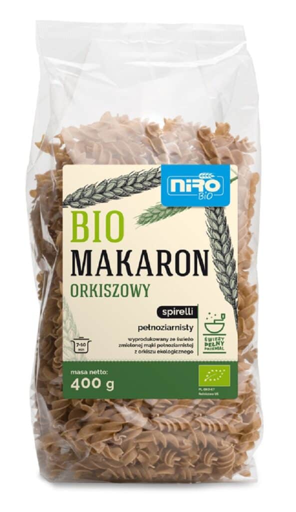 MAKARON (ORKISZOWY RAZOWY) SPIRELLI BIO 400 g - NIRO (2 szt.)
