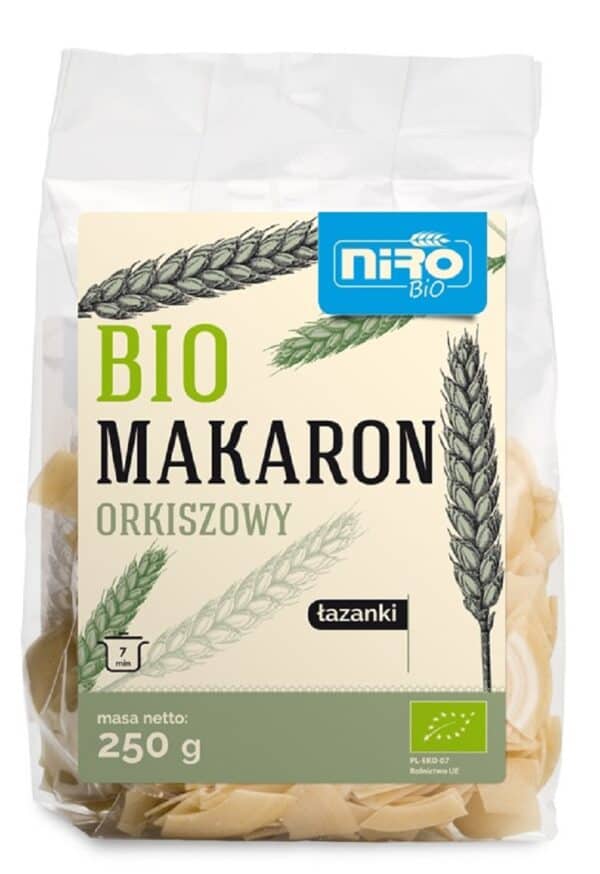 MAKARON (ORKISZOWY) ŁAZANKI BIO 250 g - NIRO (2 szt.)