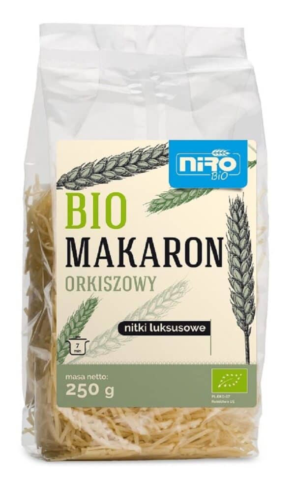 MAKARON (ORKISZOWY) NITKI LUKSUSOWE BIO 250 g - NIRO (2 szt.)