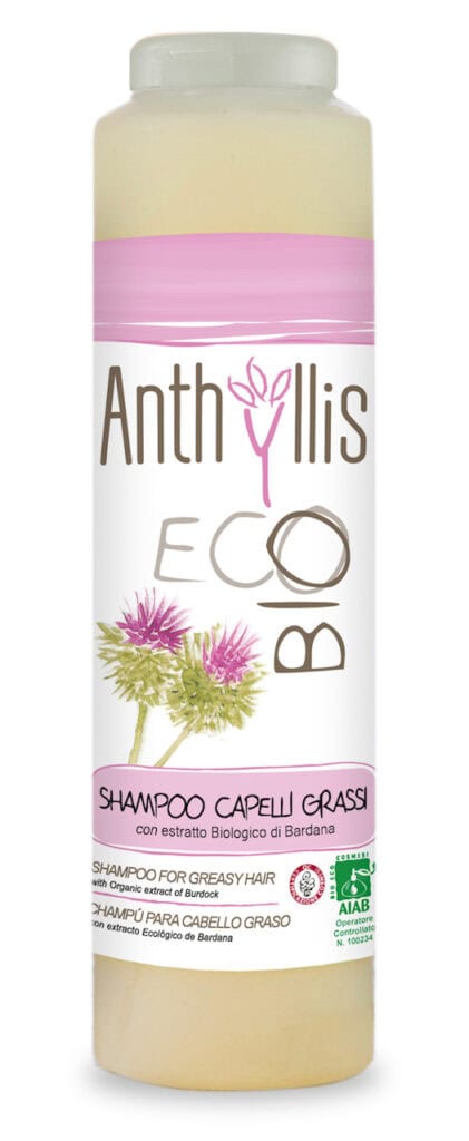 SZAMPON Z EKSTRAKTEM Z ŁOPIANU DO WŁOSÓW PRZETŁUSZCZAJĄCYCH SIĘ I Z ŁUPIEŻEM ECO 250 ml - ANTHYLLIS (1 szt.)