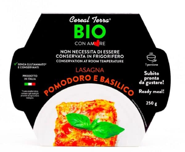 LASAGNE Z POMIDORAMI I BAZYLIĄ BIO 250 g - CEREAL TERRA