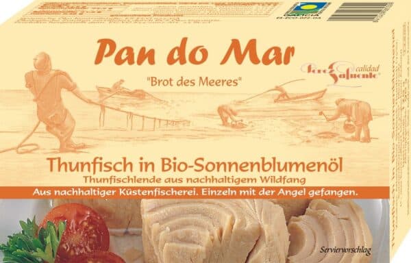 TUŃCZYK BONITO W BIO OLEJU SŁONECZNIKOWYM 120 g - PAN DO MAR (2 szt.)