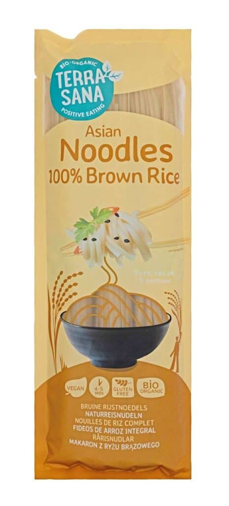 MAKARON (RYŻOWY RAZOWY) NOODLE SPAGHETTI BEZGLUTENOWY BIO 250 g - TERRASANA (2 szt.)