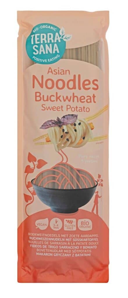 MAKARON (GRYCZANY Z BATATAMI) NOODLE SPAGHETTI BEZGLUTENOWY BIO 250 g - TERRASANA (2 szt.)