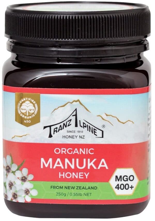MIÓD MANUKA MGO 400+ BIO 250 g - TRANZALPINE (1 szt.)