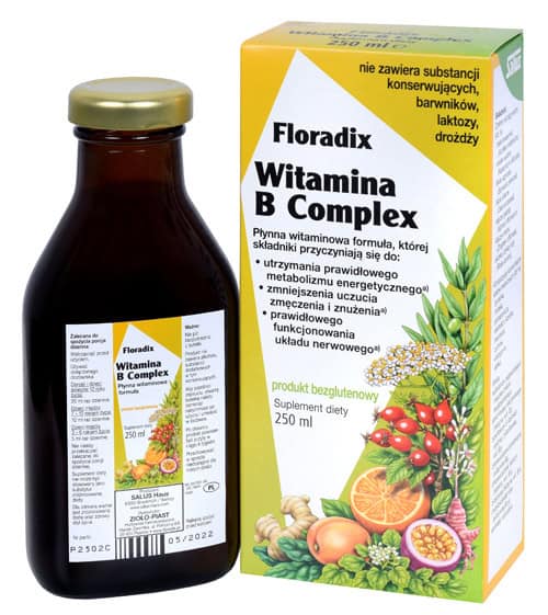 WITAMINA B COMPLEX W PŁYNIE BEZGLUTENOWA 250 ml - SALUS (FLORADIX) (1 szt.)