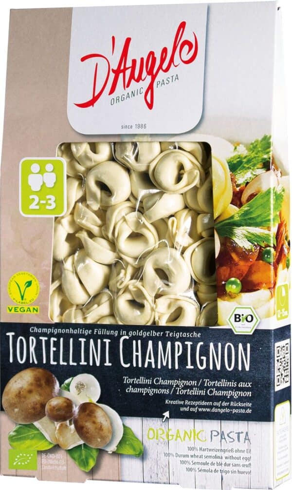 TORTELLINI Z PIECZARKAMI BIO 250 g - D`ANGELO (1 szt.)