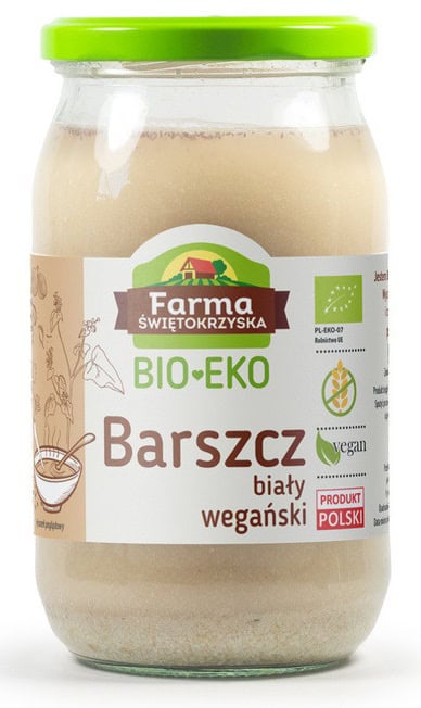 BARSZCZ BIAŁY NA ZAKWASIE GRYCZANYM BEZGLUTENOWY BIO 720 ml (SŁOIK) - FARMA ŚWIĘTOKRZYSKA (2 szt.)