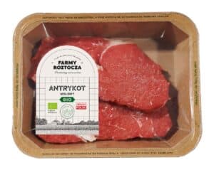 ANTRYKOT WOŁOWY BEZ KOŚCI SUROWY BIO 300 g - FARMY  ROZTOCZA (NA ZAMÓWIENIE) (1 szt.)