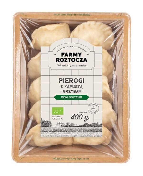 PIEROGI Z KAPUSTĄ I GRZYBAMI BIO 400 g - FARMY ROZTOCZA (NA ZAMÓWIENIE) (1 szt.)