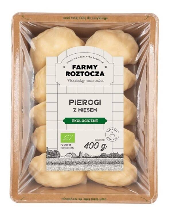 PIEROGI Z MIĘSEM BIO 400 g - FARMY ROZTOCZA (NA ZAMÓWIENIE) (1 szt.)