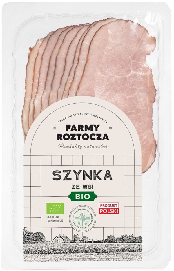 SZYNKA ZE WSI PLASTRY BIO 100 g - FARMY ROZTOCZA (NA ZAMÓWIENIE) (1 szt.)
