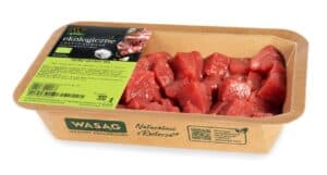 MIĘSO GULASZOWE WOŁOWE SUROWE BIO 300 g - WASĄG (NA ZAMÓWIENIE) (1 szt.)