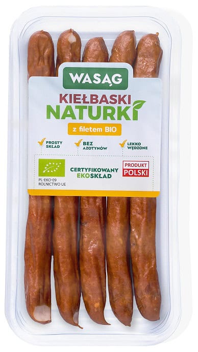 KIEŁBASKI Z FILETEM BIO 115 g - WASĄG (NA ZAMÓWIENIE) (1 szt.)