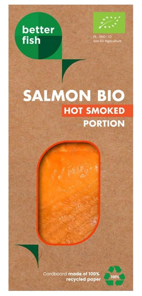 ŁOSOŚ ATLANTYCKI WĘDZONY NA GORĄCO PORCJA BIO 100 g (KOPERTA) - BETTER FISH (1 szt.)