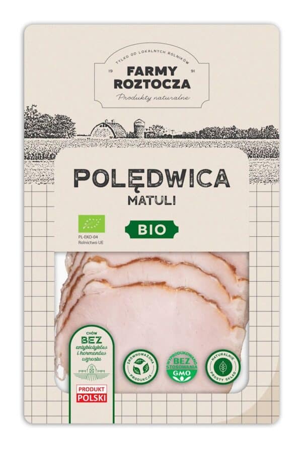 POLĘDWICA MATULI PLASTRY BIO 100 g - FARMY ROZTOCZA (NA ZAMÓWIENIE) (1 szt.)