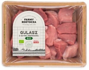 MIĘSO GULASZOWE Z SZYNKI SUROWE BIO 300 g - FARMY ROZTOCZA (NA ZAMÓWIENIE) (1 szt.)