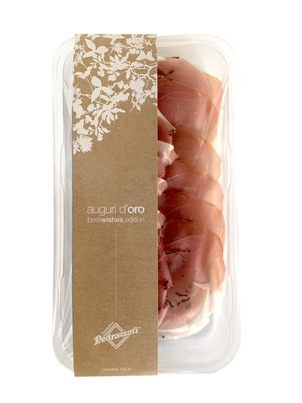 SZYNKA DOJRZEWAJĄCA Z TRUFLĄ (PROSCIUTTO CRUDO AFFINATO AL TARTUFO) PLASTRY BEZGLUTENOWE BIO 50 g - PRIMAVERA (1 szt.)