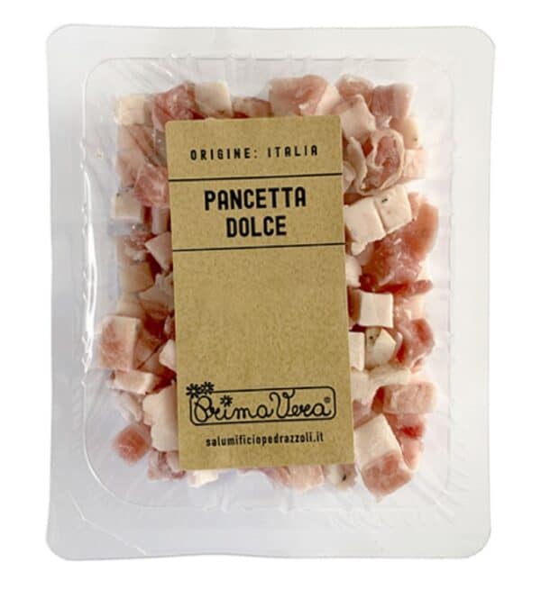BOCZEK SUROWY (PANCETTA) KOSTKA BEZGLUTENOWY BIO 100 g - PRIMAVERA (2 szt.)
