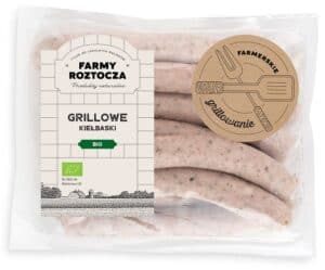 KIEŁBASKI NA GRILLA BIO (około 0,30 kg) - FARMY ROZTOCZA (NA ZAMÓWIENIE - PRODUKT SEZONOWY)