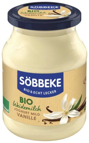 JOGURT KREMOWY WANILIOWY BIO 500 g (SŁOIK) - SOBBEKE (2 szt.)