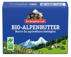 MASŁO ALPEJSKIE KOSTKA (82 % TŁUSZCZU) BIO 250 g - BERCHTESGADENER LAND (1 szt.)