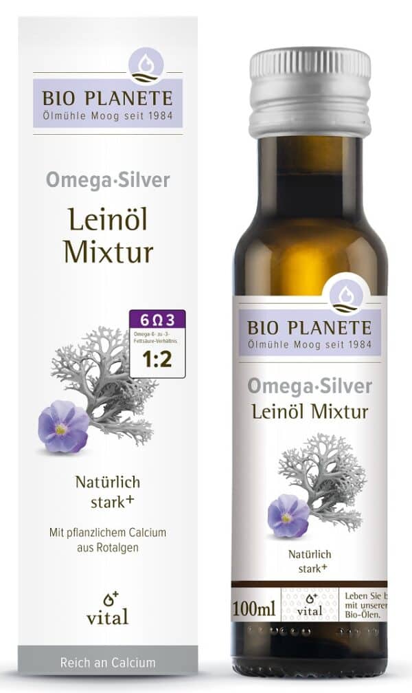 OMEGA SILVER - MIESZANKA Z OLEJEM LNIANYM (ALGI MORSKIE) BIO 100 ml - BIO PLANETE (1 szt.)