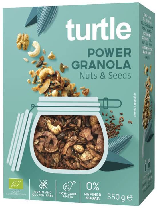 GRANOLA ORZECHY - NASIONA BEZGLUTENOWA BIO 350 g - TURTLE (1 szt.)
