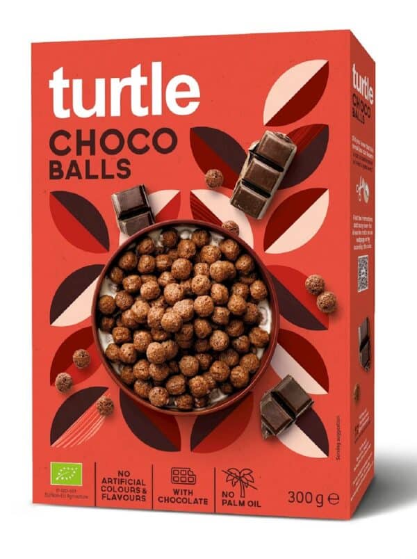 KULKI ZBOŻOWE CZEKOLADOWE BIO 300 g -  TURTLE (2 szt.)