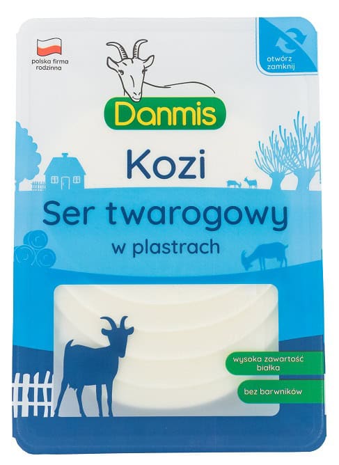 KOZI SER TWAROGOWY PLASTRY 100 g - DANMIS (2 szt.)