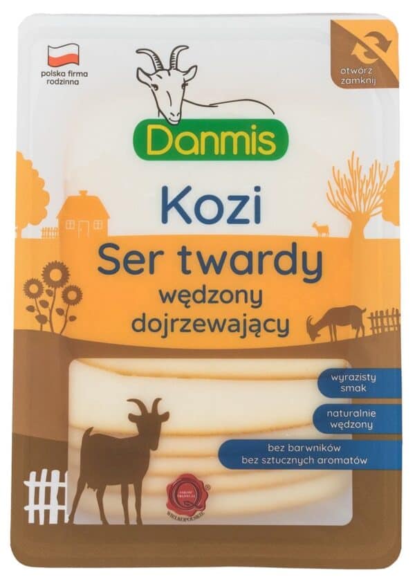 KOZI SER WĘDZONY PLASTRY 100 g - DANMIS (1 szt.)