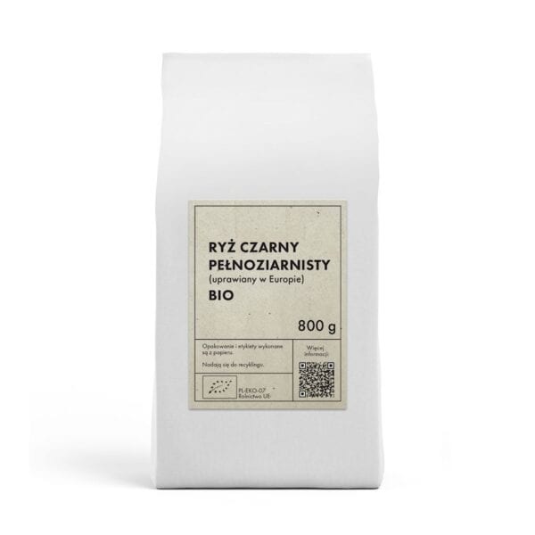 RYŻ CZARNY PEŁNOZIARNISTY (UPRAWIANY W EUROPIE) BIO 800 g - THE PLANET (1 szt.)