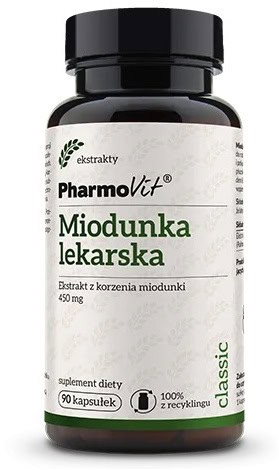 MIODUNKA LEKARSKA EKSTRAKT (450 mg) BEZGLUTENOWY 90 KAPSUŁEK - PHARMOVIT (CLASSIC) (1 szt.)