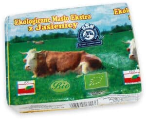 MASŁO EKSTRA KOSTKA (82 % TŁUSZCZU) BIO 200 g - JASIENICA (1 szt.)
