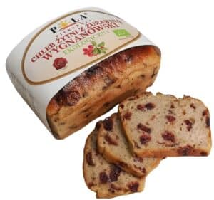 CHLEB ŻYTNI WYGNANOWSKI Z ŻURAWINĄ BIO 350 g - POLA (NA ZAMÓWIENIE) (1 szt.)