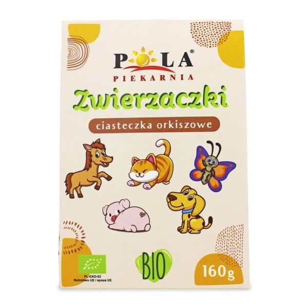 CIASTKA KRUCHE ORKISZOWE ZWIERZACZKI BIO 160 g - PIEKARNIA POLA (NA ZAMÓWIENIE) (1 szt.)