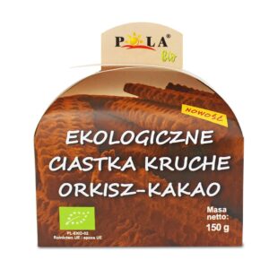 CIASTKA KRUCHE ORKISZOWE KAKAOWE BIO 150 g - POLA (NA ZAMÓWIENIE) (2 szt.)