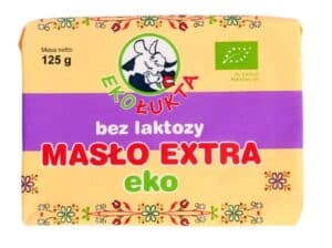 MASŁO EKSTRA KOSTKA BEZ LAKTOZY (82 % TŁUSZCZU)  BIO 125 g - EKO ŁUKTA (2 szt.)