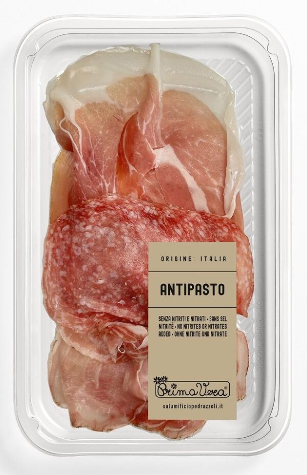 ANTIPASTI TRIO: SALAMI MILANO, POLĘDWICA LONZINO, SZYNKA PROSCIUTTO CRUDO BIO BEZGLUTENOWE BIO 90 g - PRIMAVERA (1 szt.)