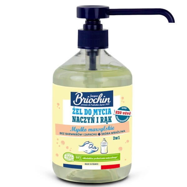 ŻEL DO MYCIA NACZYŃ I RĄK NA BAZIE MYDŁA MARSYLSKIEGO ECO 500 ml - BRIOCHIN (2 szt.)