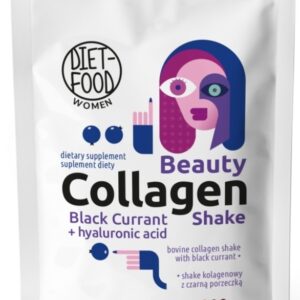 SHAKE KOLAGENOWY Z KWASEM HIALURONOWYM I CZARNĄ PORZECZKĄ 200 g - DIET-FOOD (1 szt.)