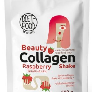SHAKE KOLAGENOWY Z KERATYNĄ, CYNKIEM I MALINĄ 200 g - DIET-FOOD (1 szt.)