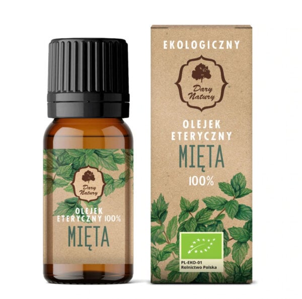 OLEJEK ETERYCZNY MIĘTA PIEPRZOWA BIO 10 ml - DARY NATURY (1 szt.)