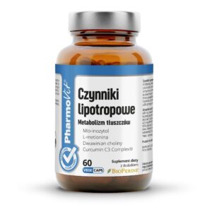 KAPSUŁKI NA METABOLIZM TŁUSZCZÓW (CZYNNIKI LIPOTROPOWE) BEZGLUTENOWE 60 szt. - PHARMOVIT (CLEAN LABEL) (1 szt.)