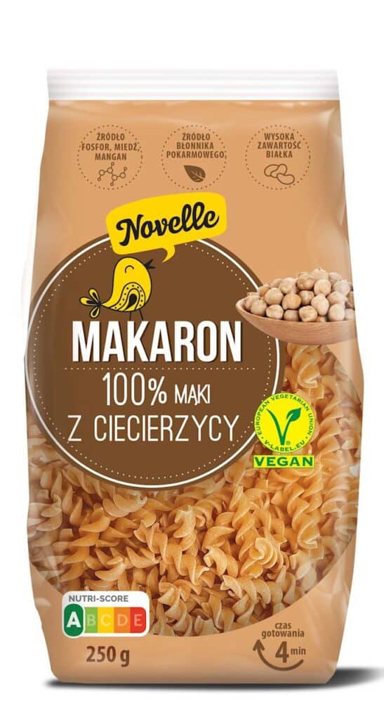 MAKARON PROTEINOWY (Z CIECIERZYCY) ŚWIDERKI 250 g - NOVELLE (1 szt.)