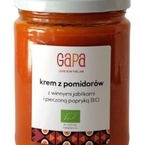 KREM Z POMIDORÓW Z PIECZONĄ PAPRYKĄ I WINNYMI JABŁKAMI BIO 450 g - GAPA (1 szt.)