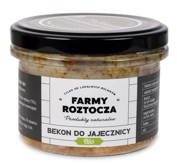 BEKON DO JAJECZNICY BIO 180 g (SŁOIK) - FARMY ROZTOCZA (2 szt.)