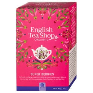 HERBATKA Z HIBISKUSEM, ROOIBOS, TRUSKAWKAMI, BORÓWKAMI I MALINAMI BIO (20 x 2,25 g) 45 g - ENGLISH TEA SHOP ORGANIC (2 szt.)