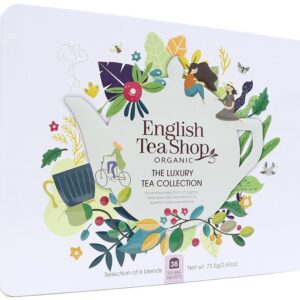 ZESTAW HERBAT I HERBATEK LUKSUSOWYCH BIO W PUSZCE (THE LUXURY – 6 SMAKÓW) (36 x 2,04 g) 73,5 g - ENGLISH TEA SHOP ORGANIC (1 szt.)